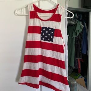 American flag tank top